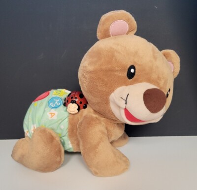 VTech Explore & Crawl Teddy Bear Cub Baby Learning Talking Moving Lights WORKS