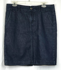 Banana Republic Limited Edition Dark Blue Denim Knee-Length Skirt 10