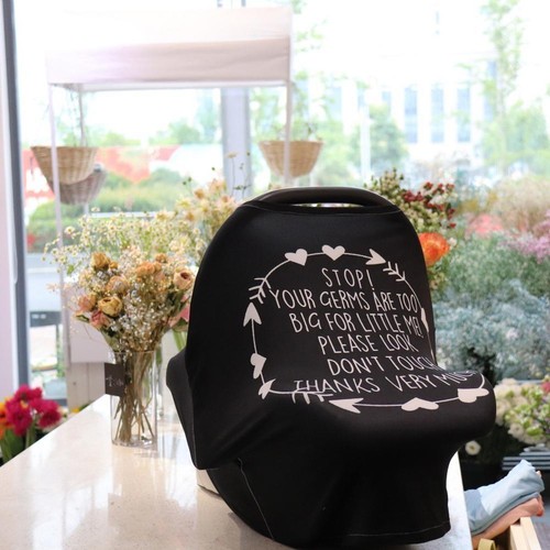 -Ręcznik do karmienia mlecznego jedwabiu niebieski czarny ręcznik do karmienia piersią - Zdjęcie 12 z 16