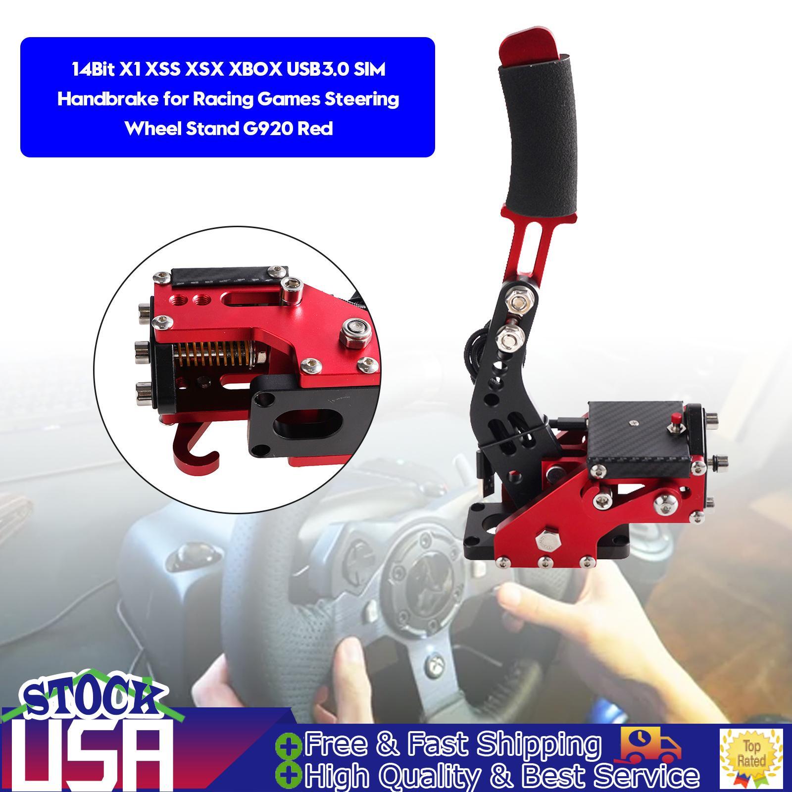 USB3.0 14Bit XSX XBOX Handbrake for Racing Games Steering Wheel Stand G920 Red