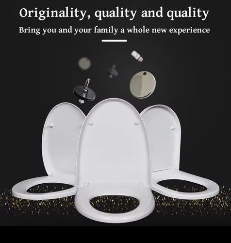 Premium Thermoplastic Toilet Seat - Soft Close Hard-Wearing Seat with One Button - Picture 9 of 13