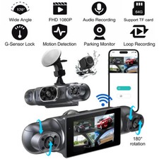 4 Channel Wifi Dash Cam 1080P HD Driving Recorder G-Sensor Car Front Rear Camera