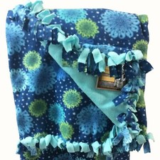 Blanket : Blue  Green Dots  Flowers For Dogs  People  warm throw