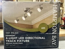 Hampton Bay Kenmont 4 ft. 4-Light Brushed Nickel Integrated LED Track Light