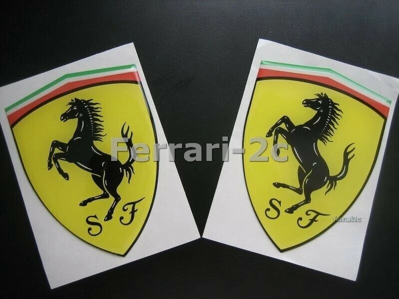Nuevo Ferrari 328 Original Emblema Guardabarros Insignia Adhesivo Escudo Calcomanía Recubierto de Resina Foto 2 de 4