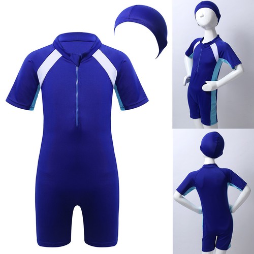 Boys/Girls Zippered One-Piece Swimsuits Swimwwear Rash Guard Bathing Wetsuit - Picture 119 of 134
