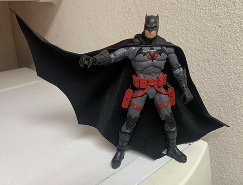 Custom Batman Thomas Wayne Leather Wired Cape 1/12 DC Multiverse NOT ...