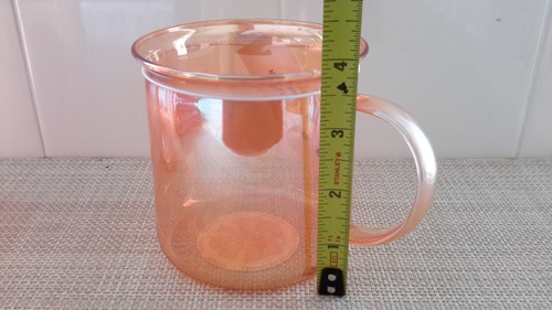 Mainstays Borosilicate Camp Amber Glass Coffee Mug Heat-Resistant 18 oz New - Picture 3 of 8