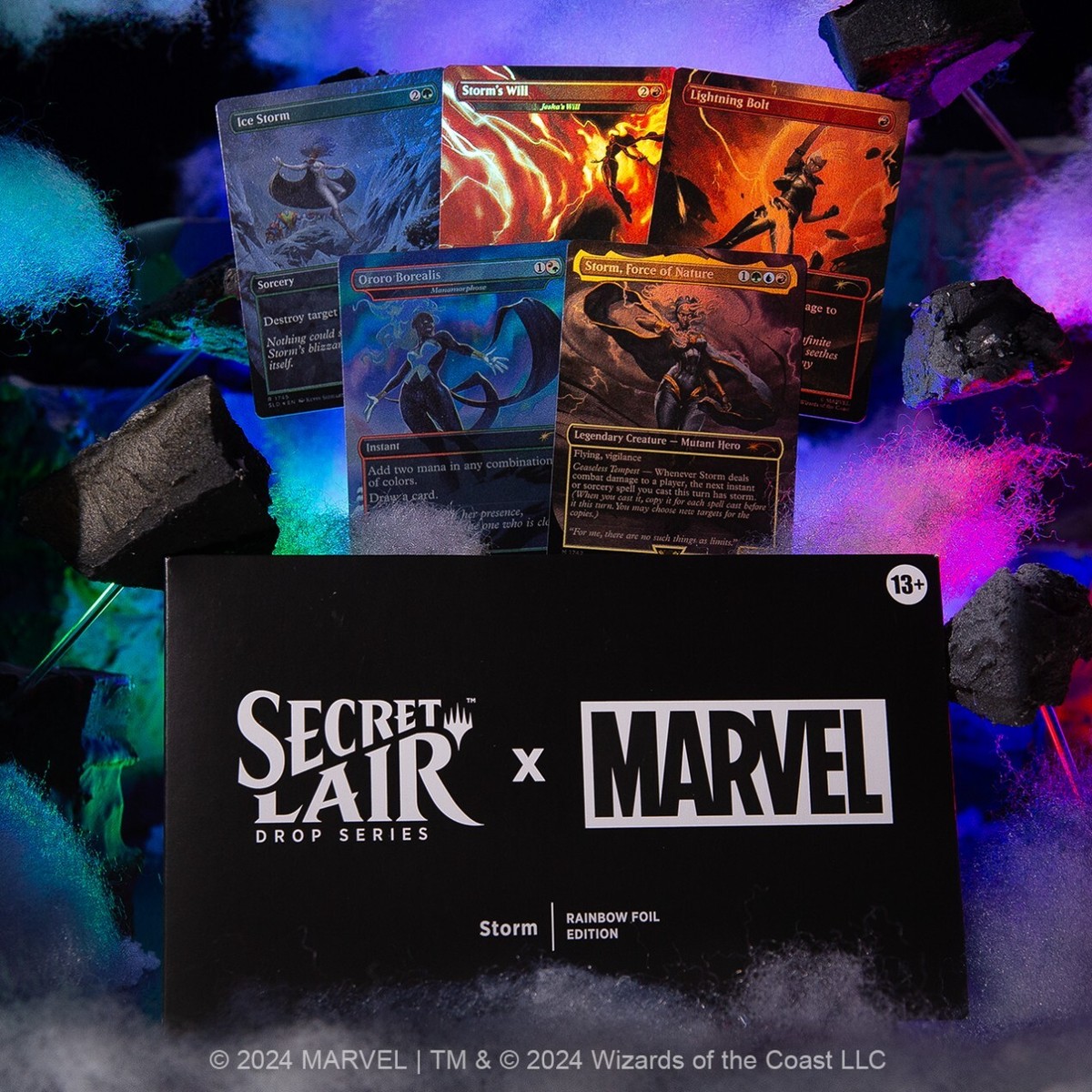 MTG Secret Lair: Marvel’s Storm（foil） Rainbow Foil MTG Marvel Secret Lair Storm Sealed Ready To