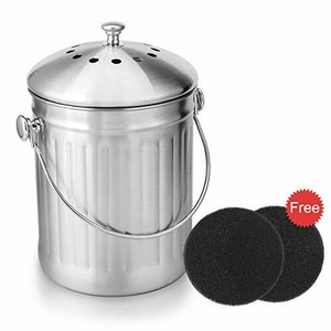 Compost Bin Stainless Steel Indoor Compost Bucket For Kitchen