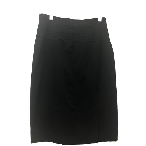 Worthington Classy Career Woman’s Skirt ~ Sz 6- Black ~24.5” L ~6 Black Buttons - Picture 5 of 11