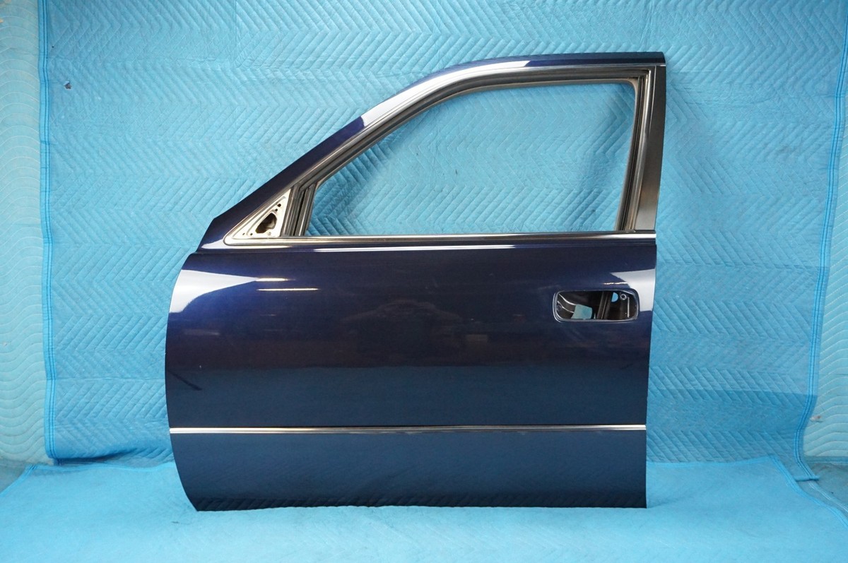 Lexus LS400 Front Driver Door W/ Moulding Dark Blue: 8L4 1995-2000