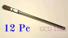 12 of 3/8 Inch Acid Brushes Metal Handle Horsehair Bristle Hobby Glue Oil 3/8"  