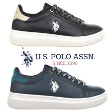 Sportiva fondo con rialzo sneakers uomo pelle Blu Nero Cody POLO OUTLET