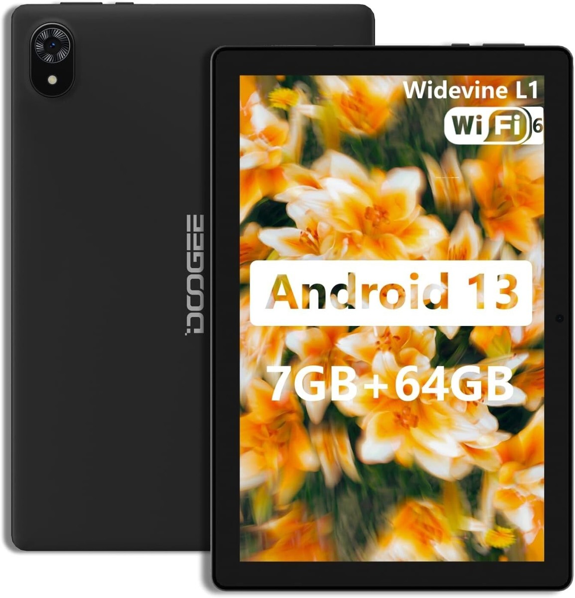 DOOGEE U9 Tablet 10 inch, 7GB RAM+ 64GB ROM 1TB TF, Android 13