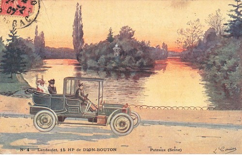 Les Grèves de uteaux - ersective de la troue gardant l'Usine de Dion Bouton à la rentrée à