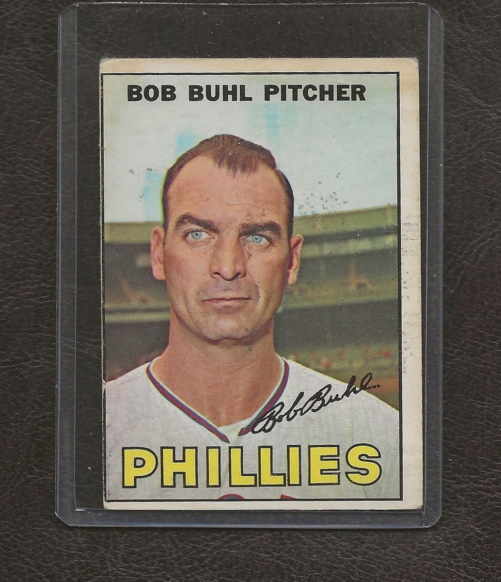 1967 OPC O-Pee-Chee #68 Bob Buhl, Philadelphia Phillies, VG, Rare