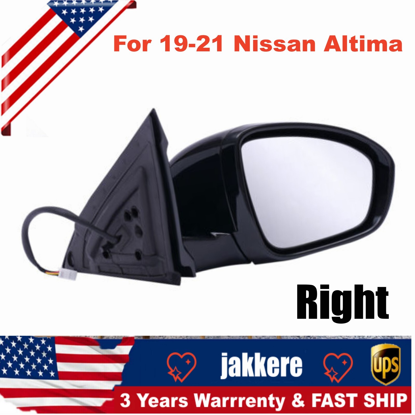 2019-2021 Nissan Altima Right Passenger Side Mirror 963656CA1A RH New OEM