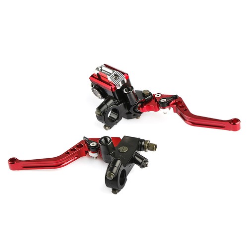 Pair 7/8" Motorcycle Brake & Clutch Master Cylinder Reservoir Levers Universal - Picture 9 of 10