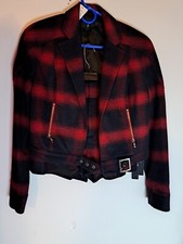 Nwt Bebe beautiful Woven Winter 2 Pieces Outfit Set Jacket Size 8 Shorts Size 6