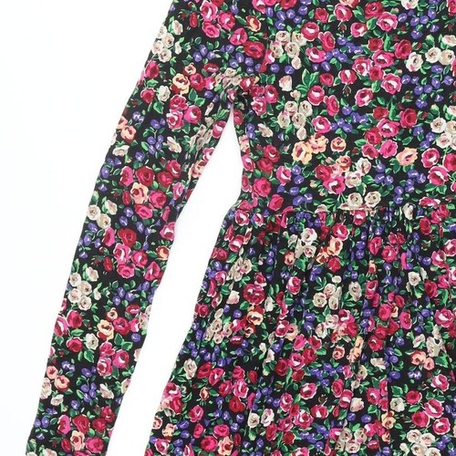 ASOS Womens Floral Viscose Blend A-Line Size 8 Roll Neck - Picture 7 of 10