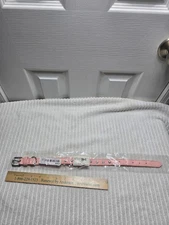 16" Pink Puppy Dog Collar with Rhinestone Neck Strap Cat (M