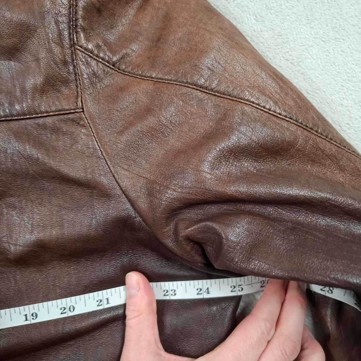 Torras Leather Jacket Mens XXL Brown Biker Cafe Racer Vintage