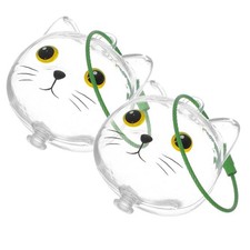 2 Pcs Pet Hair Memorial Fillable Keychain Keepsake Keychains Cat