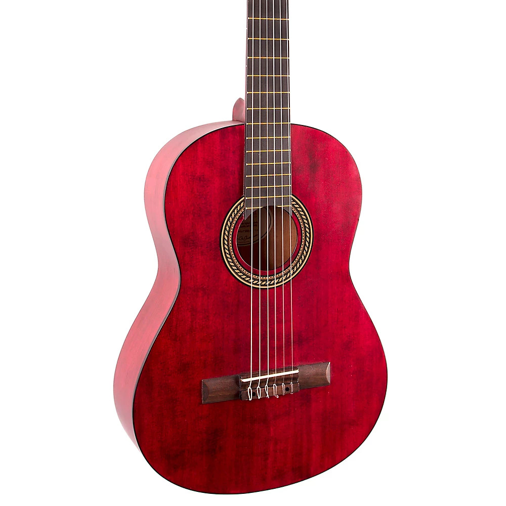 Valencia 200 Series Full Size Classical Acoustic Guitar Transparent Wine Red 20890₽