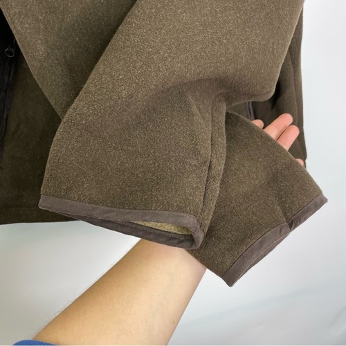 Maglione L.L. Bean marrone full zip foderato pile uomo taglia XL Regular - Foto 6 di 12