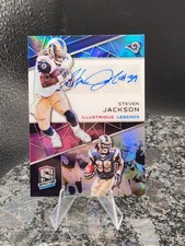 Steven Jackson 2019 Panini Spectra Illustrious Legend Auto SSP /2 Nebula Rams