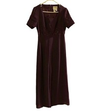SYLVIA ANN Light Embellished Plum Purple Evening Cocktail Dress, size 10