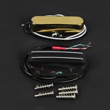 FLEOR JM Vintage Guitar Gold Alnico 5 Single Coil Neck&Bridge Pickups 13-14K