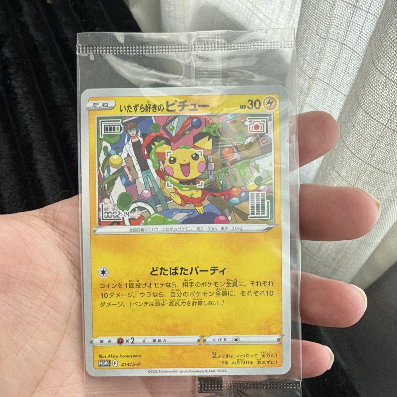 Nintendo Pokémon TCG Pichu 214/S-P JP Holo Promo S-P Promo 2022 NM