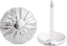 7/16 Inch Antique Silver Upholstery Tacks, 120Pcs Furniture Decorative Heavy Dut