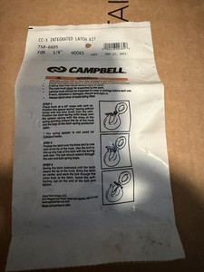 BRAND NEW IN BAG Campbell CC-5 Integrated Latch Kit 750-6695 For 3/8" Hooks.
