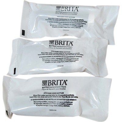 Brita Bottle Replacement Filters 3 Pack for Hard Sided Bottles 138536.004 White