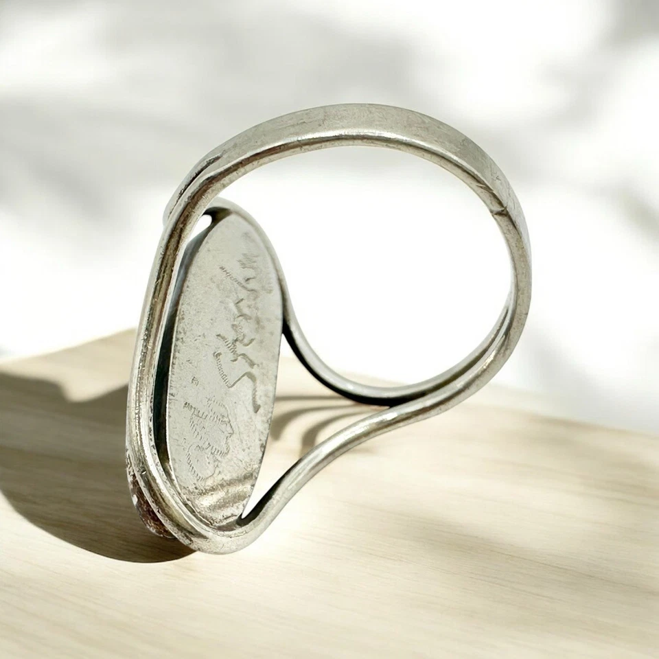 Vintage Boho style, Sterling Silver Black Onyx Statement Ring - Image 4 of 4