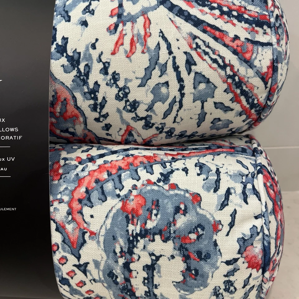 2 Almohadas Decorativas Lauren Ralph Lauren Interior Exterior Azul/Rosa 20x7 Foto 3 de 4