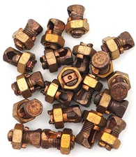 Lot of 20 Penn Union S-4 Copper Split Bolt Connectors #4 AWG Wire