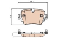 Bremsbelagsatz Scheibenbremse TRW GDB2066 FüR Jaguar Type X152 Ti4 SCV6 400 AWD