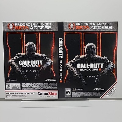 Call Of Duty Black Ops 3 Rare Beta Access Promo Display Insert PS4 PreGame Art