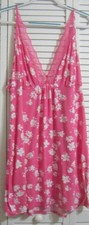 Joyspun Women's Pink White Floral Print Chemise Nighty 2X 18W-20 New T/B91/653 