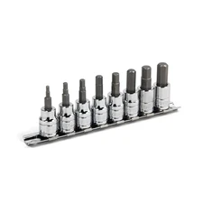 Powerbuilt Hex Bit Socket Set, 8 Piece, 3/8 Inch Drive Metric, Size... Fast Ship