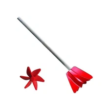 Paint Mixer Drill Attachment - Helix for 1 Gallon of Epoxy, Red 