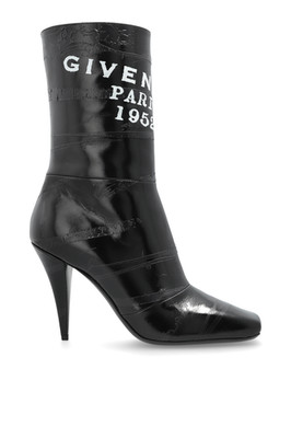 GIVENCHY Square Black Heeled Ankle Boots New & Authentic
