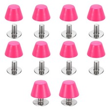 10mm / 3/8" Purse Handbag Feet, 10 Sets Round Flat Studs Pink
