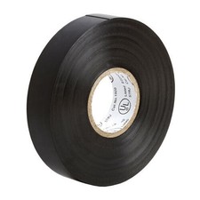 Black PVC Electrical Tape 3/4 x 65 ft Insulated Stretchable Vinyl Duct Tape Roll