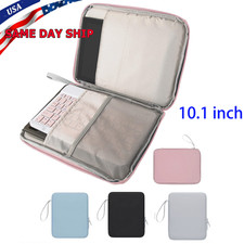 Laptop Sleeve Bag 10.9 Inch PU Leather Waterproof Padded Shockproof Multi Pocket
