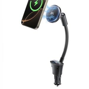 Pour Magsafe 15W Chargeur de téléphone sans fil à montage de voiture allume-cigarette,Car Black